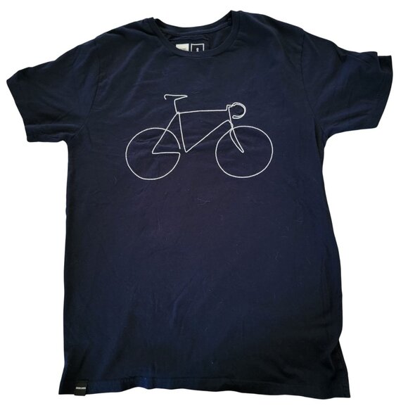 Dedicated T-shirt Stockholm Bicycle Mens Small Navy - Picture 1 of 2